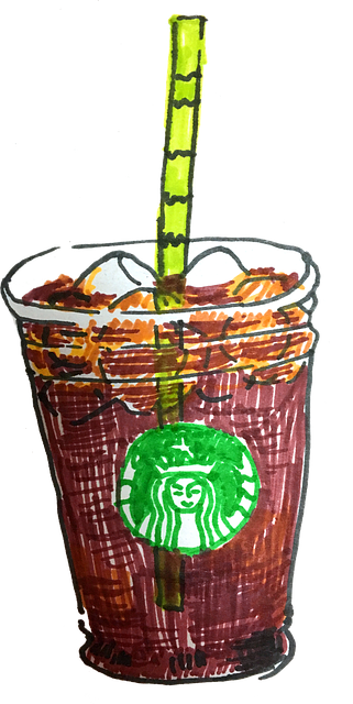 Free download Hand Painting Coffee Iced -  free illustration to be edited with GIMP free online image editor