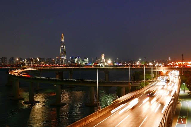 Free download Han River The Bridge -  free photo or picture to be edited with GIMP online image editor