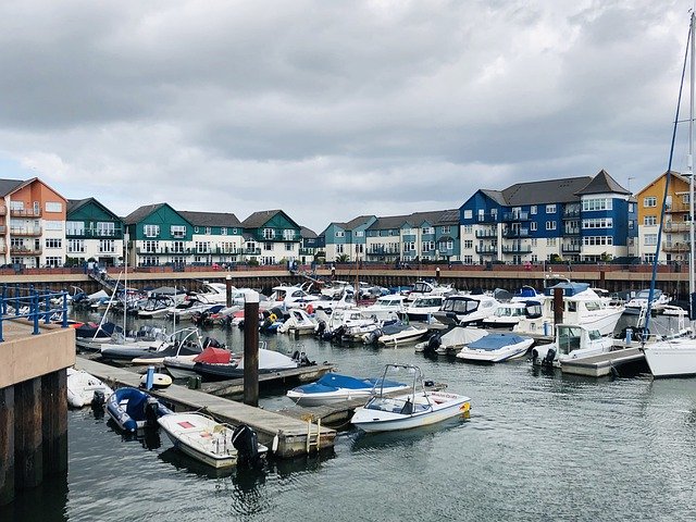 Free download Harbour Exmouth Seafront -  free photo or picture to be edited with GIMP online image editor