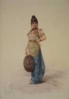 Free download Harem Woman with Ostrich Fan free photo or picture to be edited with GIMP online image editor