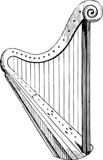 Free download Harp Vintage Music - Free vector graphic on Pixabay free illustration to be edited with GIMP free online image editor