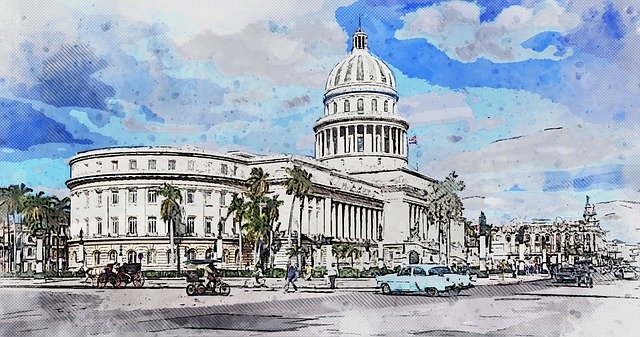 Free download Havana Cuba Capitol Building -  free illustration to be edited with GIMP free online image editor