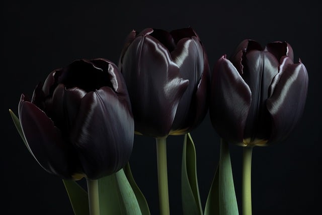 Free download hd wallpaper black tulips free picture to be edited with GIMP free online image editor