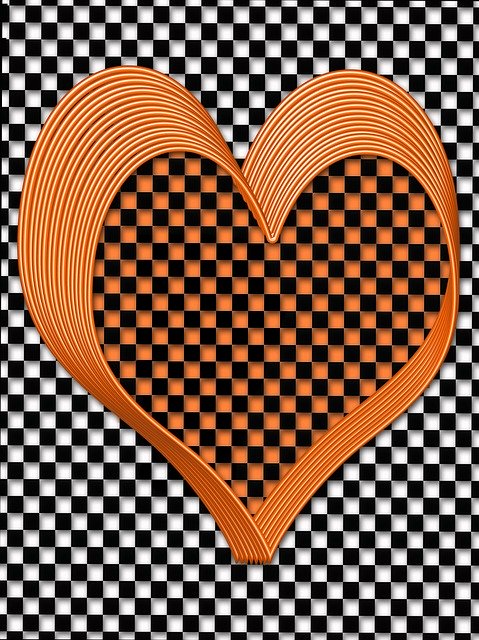 Free download Heart Chess Board Checkerboard -  free illustration to be edited with GIMP free online image editor