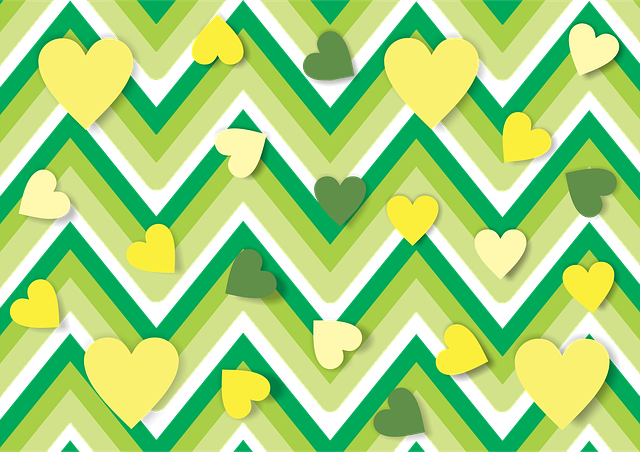 Free download Heart Green Yellow -  free illustration to be edited with GIMP free online image editor