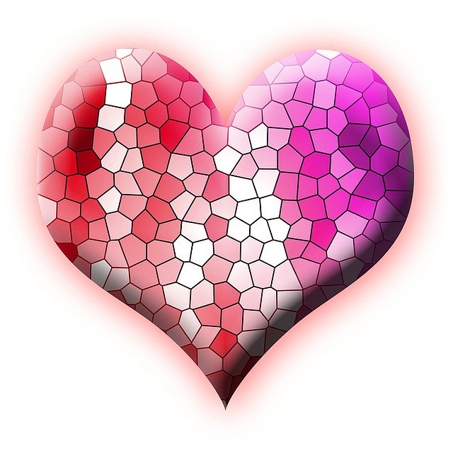 Free download Heart Mosaik Love -  free illustration to be edited with GIMP free online image editor