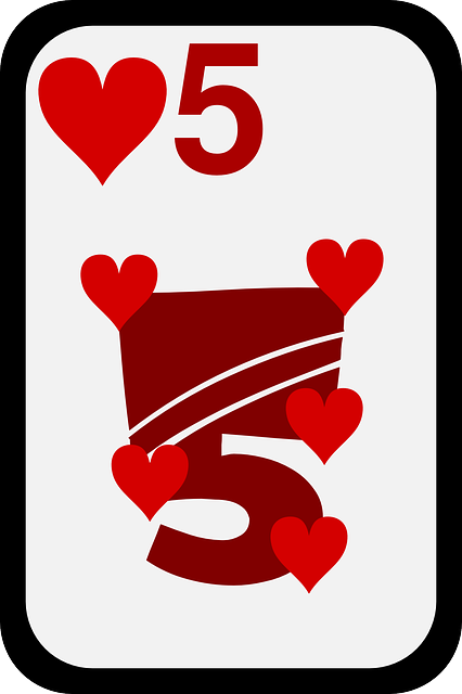 Free download Hearts Five Poker - Free vector graphic on Pixabay free illustration to be edited with GIMP free online image editor