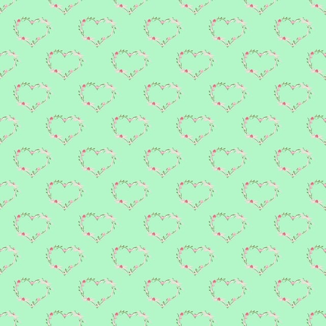 Free download hearts flowers ribbon pattern free picture to be edited with GIMP free online image editor