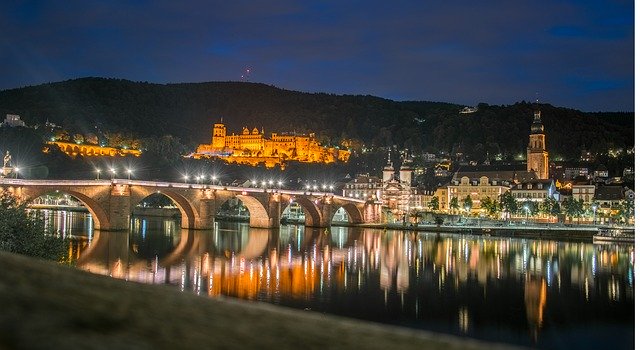 Free download Heidelberg Castle Night -  free photo or picture to be edited with GIMP online image editor