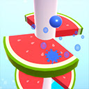 Helix Fruit Jump Arcade Game  screen for extension Chrome web store in OffiDocs Chromium