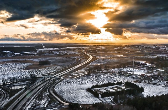 Free download highway sunset clouds sky winter free picture to be edited with GIMP free online image editor