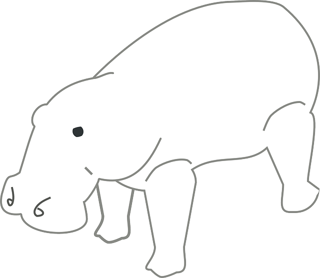 Free download Hippo Animal Outlines - Free vector graphic on Pixabay free illustration to be edited with GIMP free online image editor