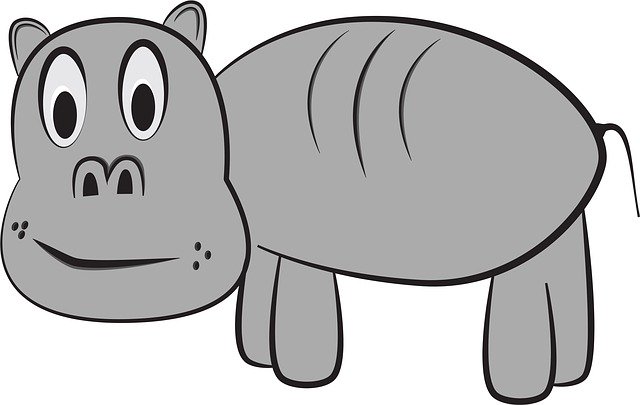 Free download Hippo Cartoon Cute -  free illustration to be edited with GIMP free online image editor