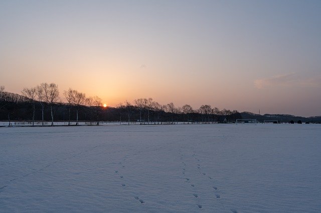 Free download Hokkaido Sunrise Snow -  free photo or picture to be edited with GIMP online image editor