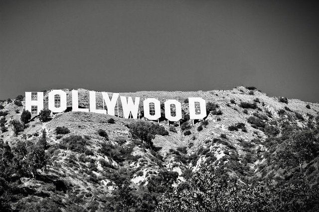 Free download Hollywood Sign Black -  free photo or picture to be edited with GIMP online image editor