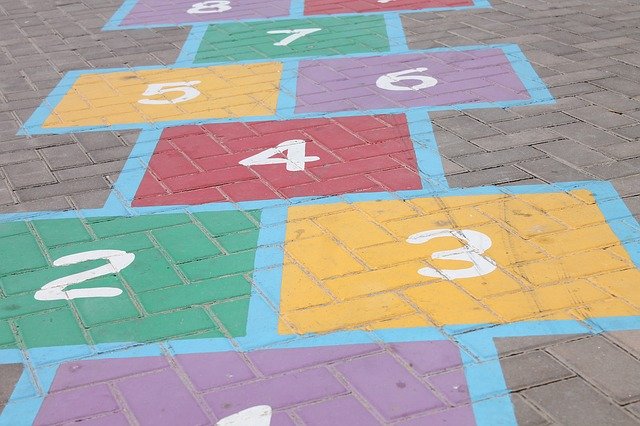 Kostenloser Download Hopscotch Steps Numbers - kostenloses Foto oder Bild zur Bearbeitung mit GIMP Online-Bildbearbeitung