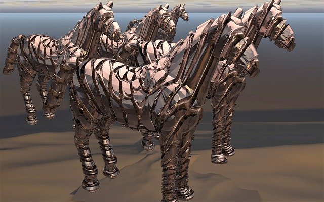 Free download Horses Metal Art -  free illustration to be edited with GIMP free online image editor