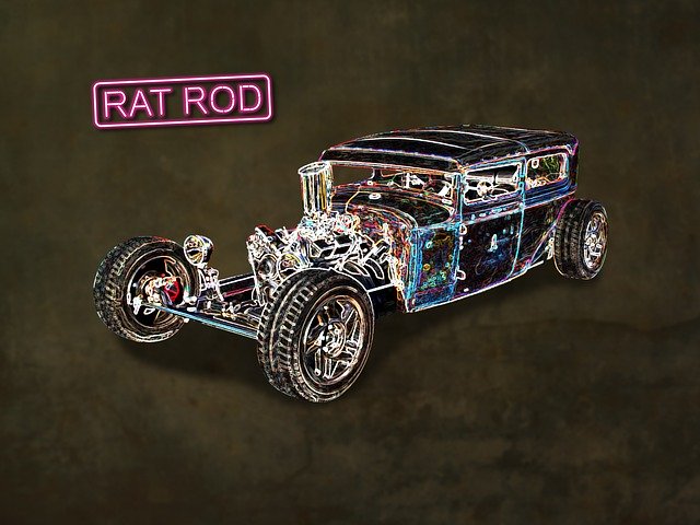 Free download Hot Rod Grunge Thirties -  free illustration to be edited with GIMP free online image editor