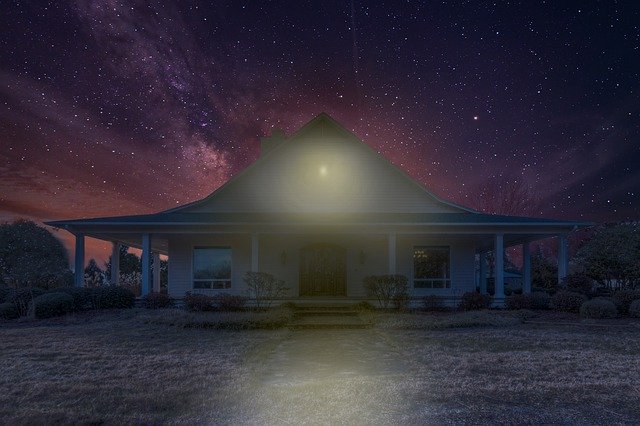 Free download House Night Star -  free illustration to be edited with GIMP free online image editor