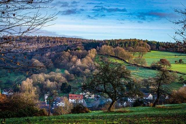 Free download houses trees grasslands fields free picture to be edited with GIMP free online image editor