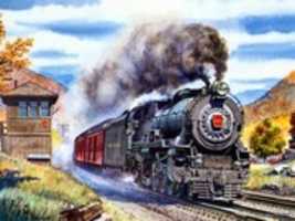 Free download Howard Fogg Train Painting Pennsylvania Steam free photo or picture to be edited with GIMP online image editor