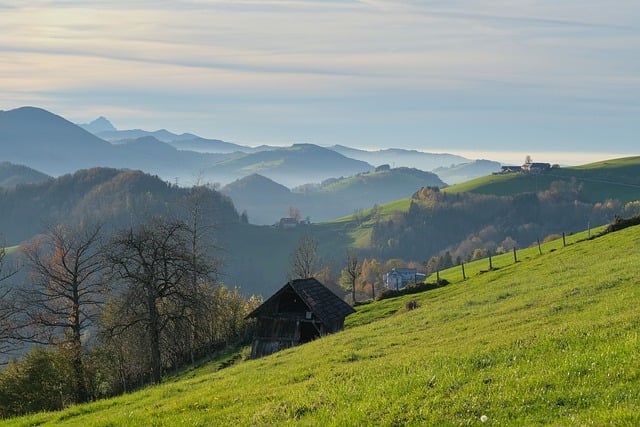 Free download hut nature mountains fog fall free picture to be edited with GIMP free online image editor