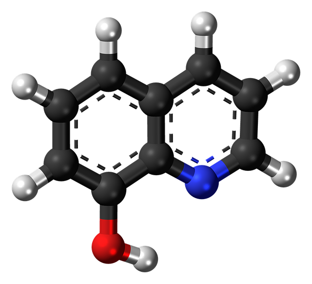 Free download Hydroxyquinoline Molecule Model -  free illustration to be edited with GIMP free online image editor