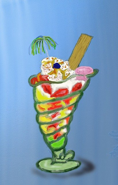 Free download Ice Cream Sundae Delicious Eat -  free illustration to be edited with GIMP free online image editor