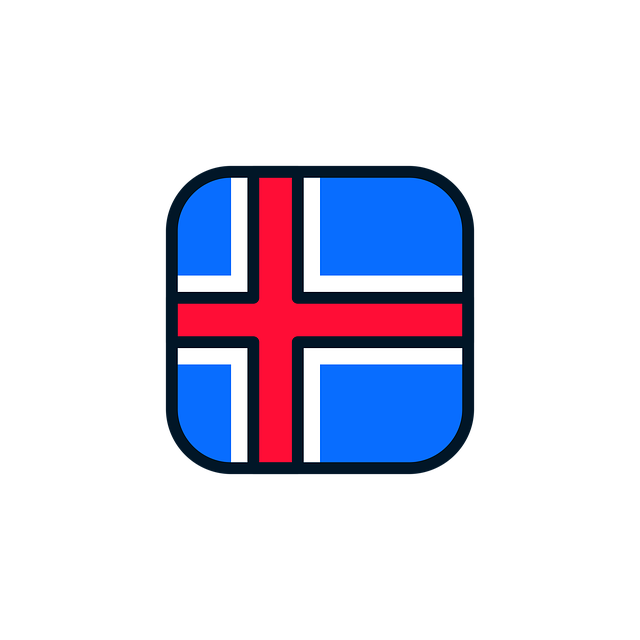 Free download Iceland Icon Flag -  free illustration to be edited with GIMP free online image editor