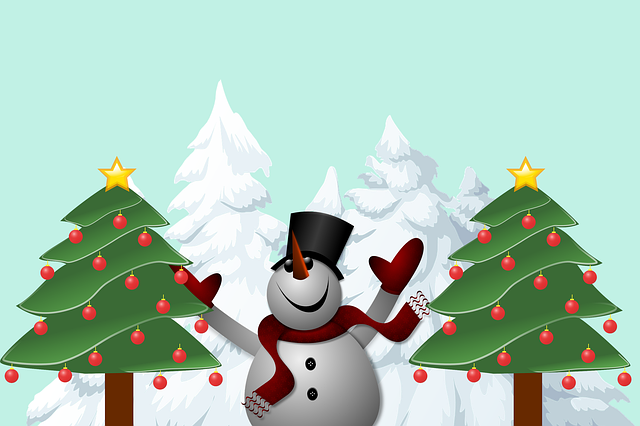 Free download Iceman Snowman Tree -  free illustration to be edited with GIMP free online image editor