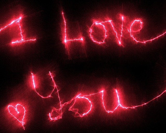 Free download I Love You Text -  free illustration to be edited with GIMP free online image editor