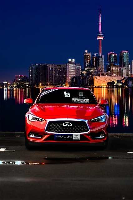 Free download Infiniti Q60 Sports Car Cityscape -  free photo or picture to be edited with GIMP online image editor