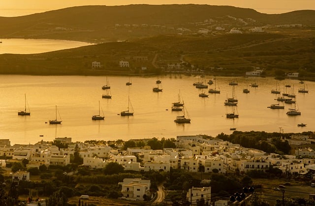 Free download island greece paros boats sunset free picture to be edited with GIMP free online image editor