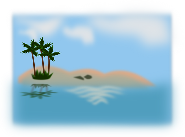 Free download Island Palm Trees Secluded - Free vector graphic on Pixabay free illustration to be edited with GIMP free online image editor