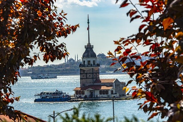 Free download Istanbul The MaidenS Tower Turkey -  free photo or picture to be edited with GIMP online image editor