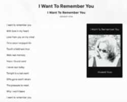 Free download I Want To Remember You free photo or picture to be edited with GIMP online image editor