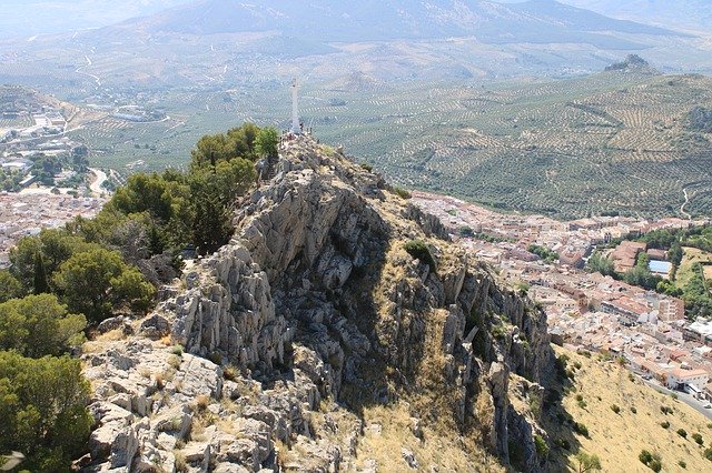 Free download Jaen Cross Castle Fortress -  free photo or picture to be edited with GIMP online image editor