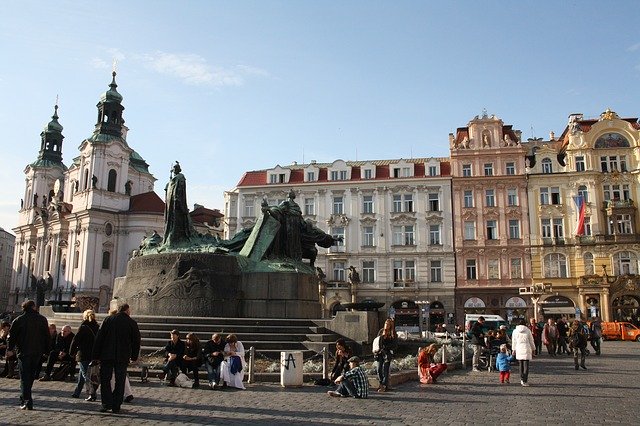 Free download Jan-Hus-Monument Old Town Square -  free photo or picture to be edited with GIMP online image editor