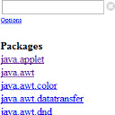 Javadoc Search Frame  screen for extension Chrome web store in OffiDocs Chromium