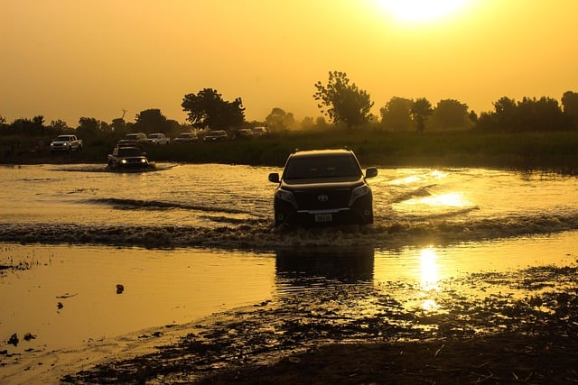 Free download jeep car sunrise water free picture to be edited with GIMP free online image editor