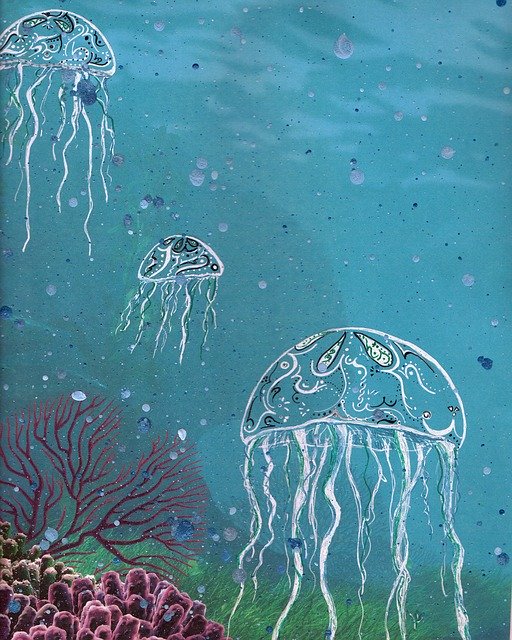 Free download Jelly Fish Ocean -  free illustration to be edited with GIMP free online image editor