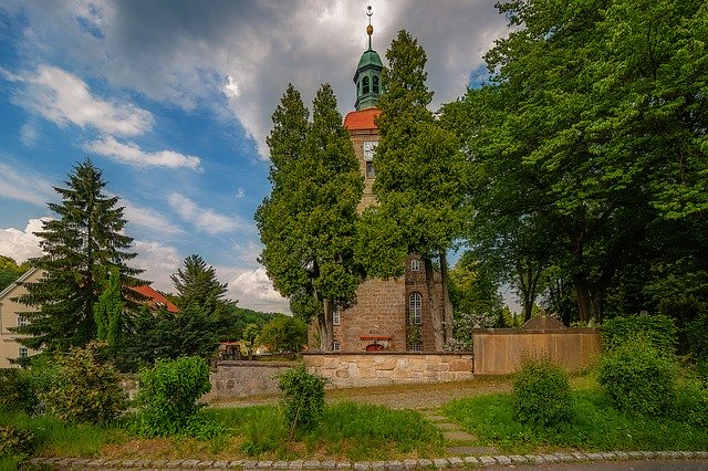 Free download Jonsdorf Saxony Church -  free photo or picture to be edited with GIMP online image editor