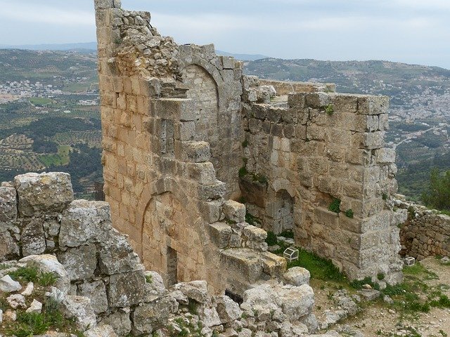 Free download Jordan Ajloun Ruin -  free photo or picture to be edited with GIMP online image editor