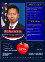 Free download Julian Lopez, Candidate (D) Prince Georges County Council At-Large, Election Campaign Flier free photo or picture to be edited with GIMP online image editor