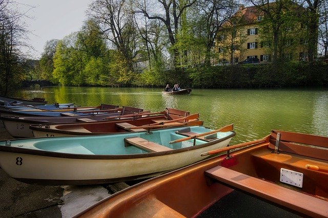 Free download Kahn Boat Channel Rowing -  free photo or picture to be edited with GIMP online image editor