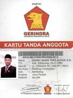 Free download Kartu Tanda Anggota (KTA) Partai Gerakan Indonesia Raya (Gerindra) free photo or picture to be edited with GIMP online image editor