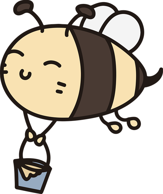 Free download Kawaii Bee Obrera -  free illustration to be edited with GIMP free online image editor