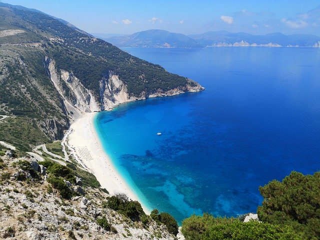 Free download Kefalonia Myrtos Beach -  free photo or picture to be edited with GIMP online image editor