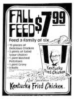 Free download Kentucky Fried Chicken advertisement (October 1976) free photo or picture to be edited with GIMP online image editor