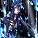 Kirito blue flames  screen for extension Chrome web store in OffiDocs Chromium